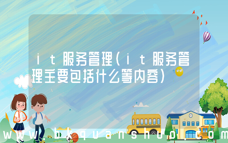 it服务管理(it服务管理主要包括什么等内容)