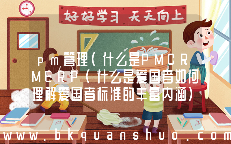 pm管理(什么是PMCRMERP(什么是爱国者如何理解爱国者标准的丰富内涵))
