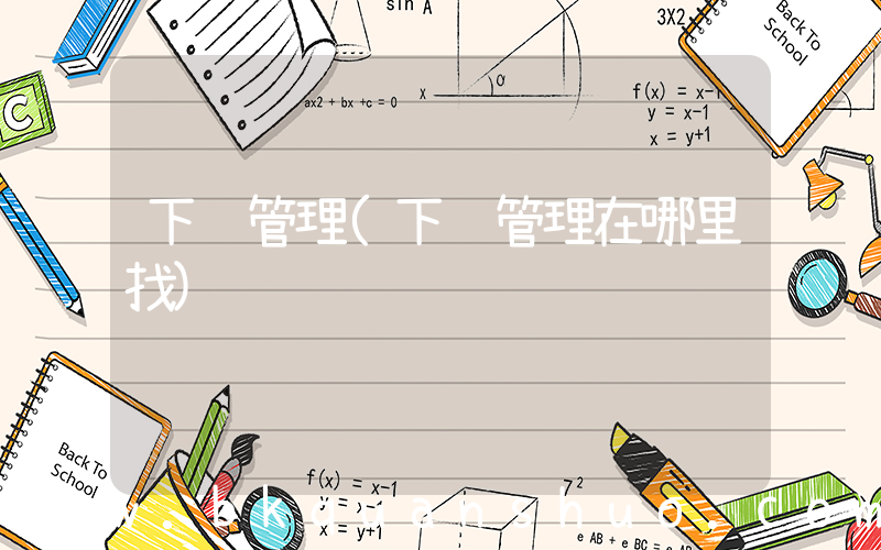 下载管理(下载管理在哪里找)