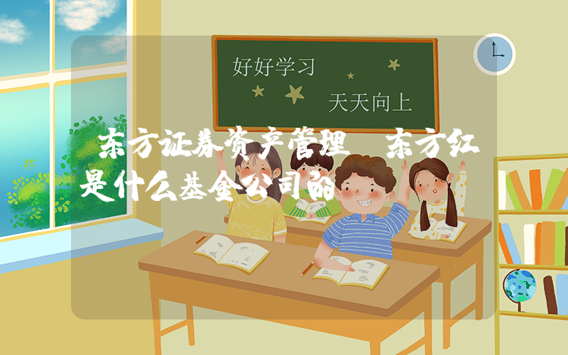 东方证券资产管理(东方红是什么基金公司的)