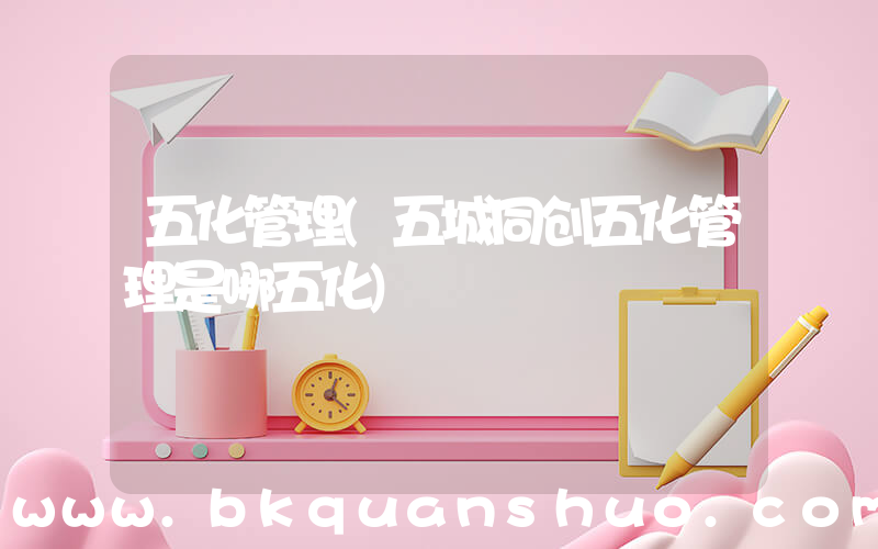 五化管理(五城同创五化管理是哪五化)