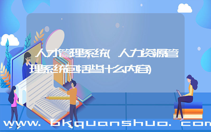 人才管理系统(人力资源管理系统包括些什么内容)