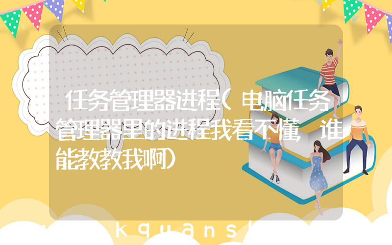 任务管理器进程(电脑任务管理器里的进程我看不懂,谁能教教我啊)