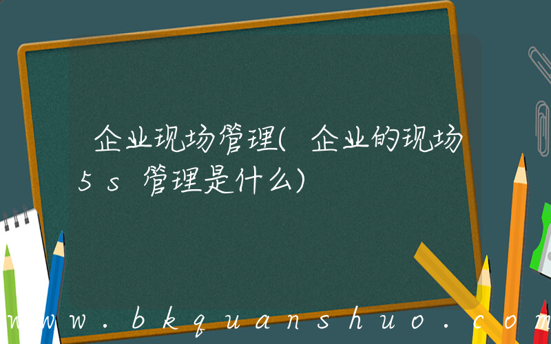 企业现场管理(企业的现场5s管理是什么)