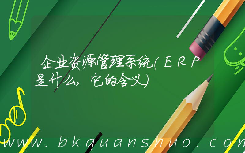 企业资源管理系统(ERP是什么,它的含义)
