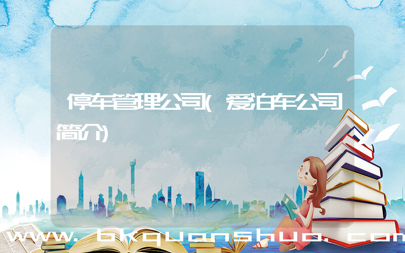 停车管理公司(爱泊车公司简介)