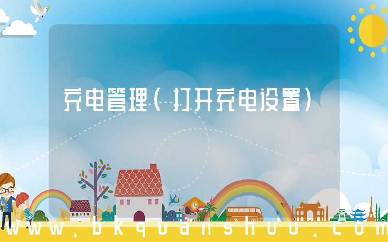 充电管理(打开充电设置)