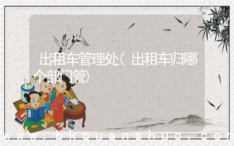 出租车管理处(出租车归哪个部门管)