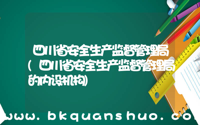 四川省安全生产监督管理局(四川省安全生产监督管理局的内设机构)