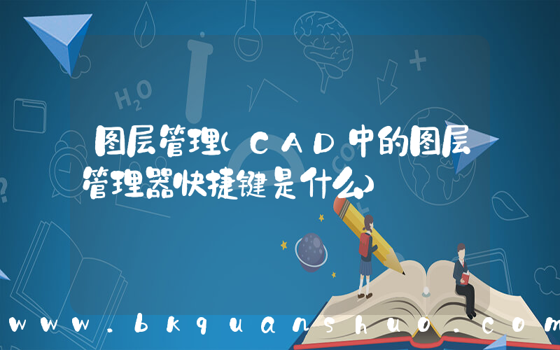 图层管理(CAD中的图层管理器快捷键是什么)