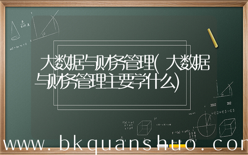大数据与财务管理(大数据与财务管理主要学什么)