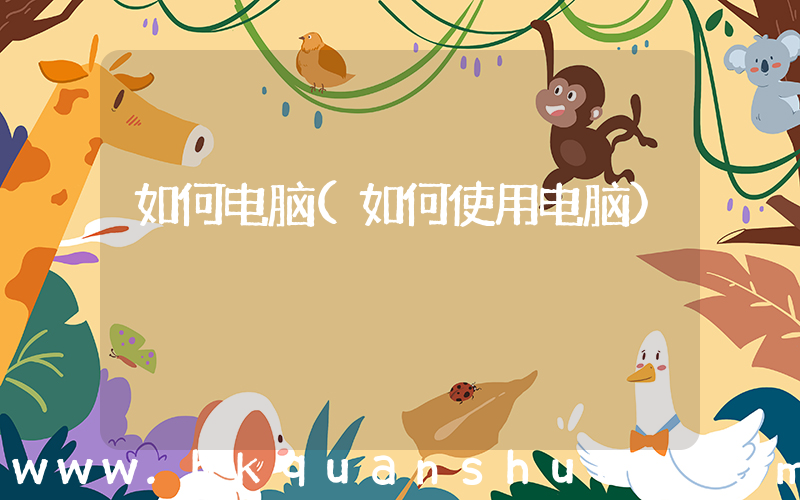 如何电脑(如何使用电脑)