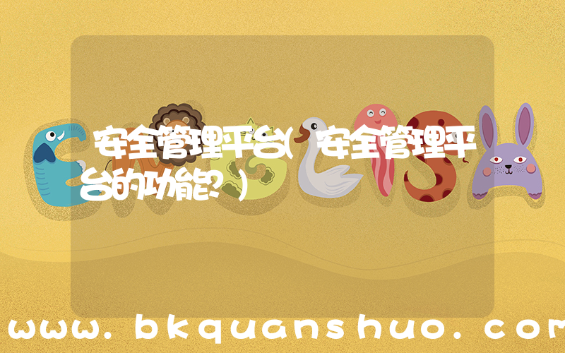 安全管理平台(安全管理平台的功能？)