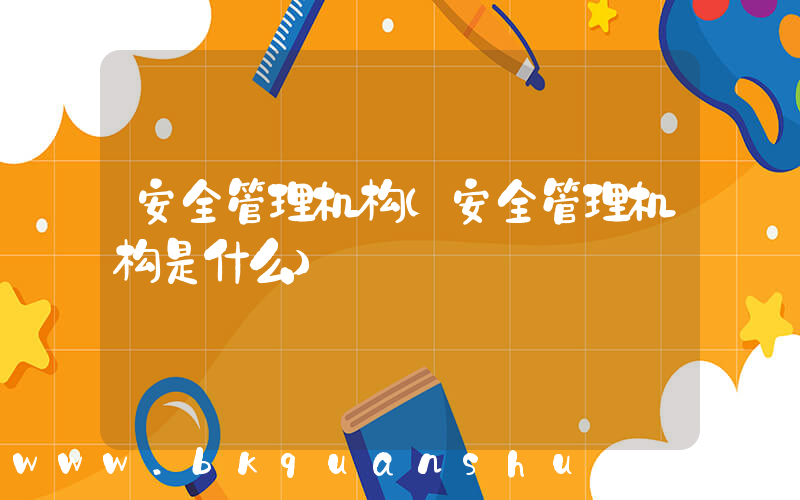 安全管理机构(安全管理机构是什么)