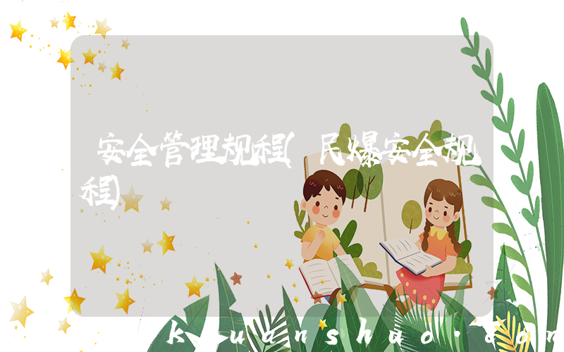 安全管理规程(民爆安全规程)