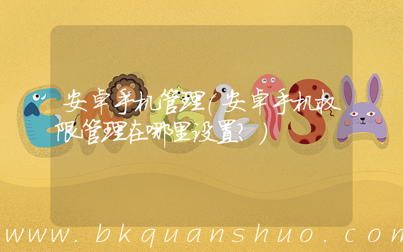 安卓手机管理(安卓手机权限管理在哪里设置？)