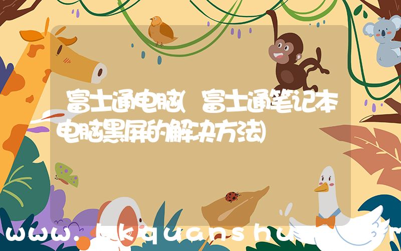 富士通电脑(富士通笔记本电脑黑屏的解决方法)