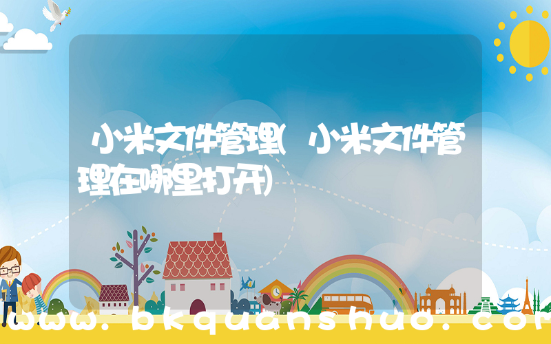 小米文件管理(小米文件管理在哪里打开)