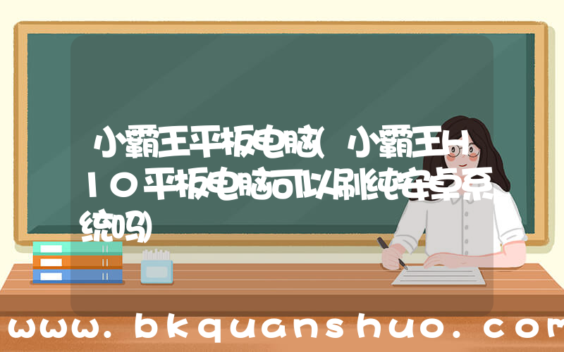 小霸王平板电脑(小霸王H10平板电脑可以刷纯安卓系统吗)