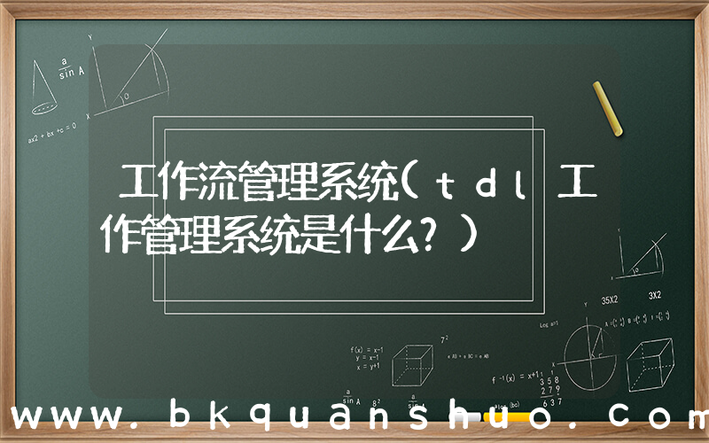 工作流管理系统(tdl工作管理系统是什么？)