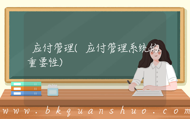 应付管理(应付管理系统的重要性)