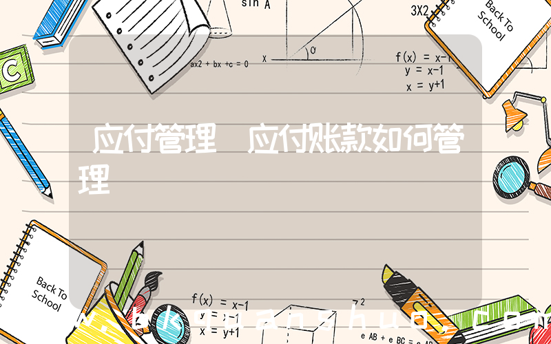 应付管理(应付账款如何管理)