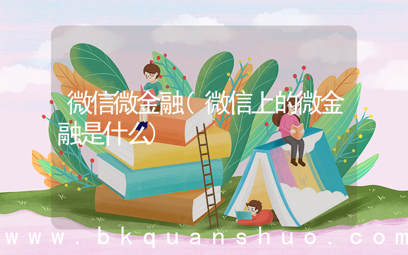 微信微金融(微信上的微金融是什么)