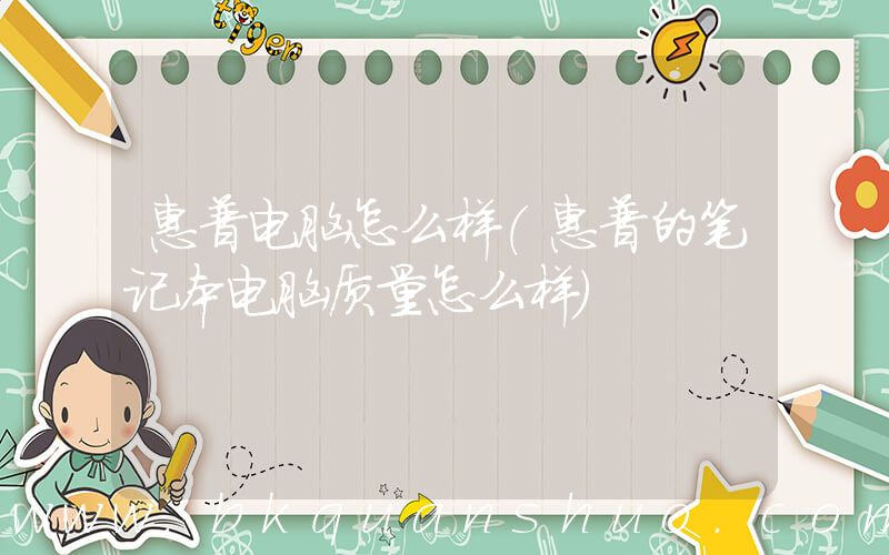 惠普电脑怎么样(惠普的笔记本电脑质量怎么样)