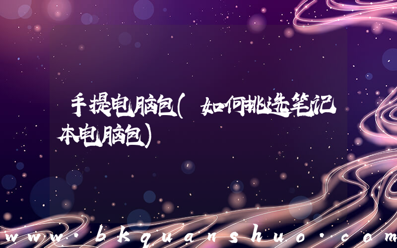 手提电脑包(如何挑选笔记本电脑包)