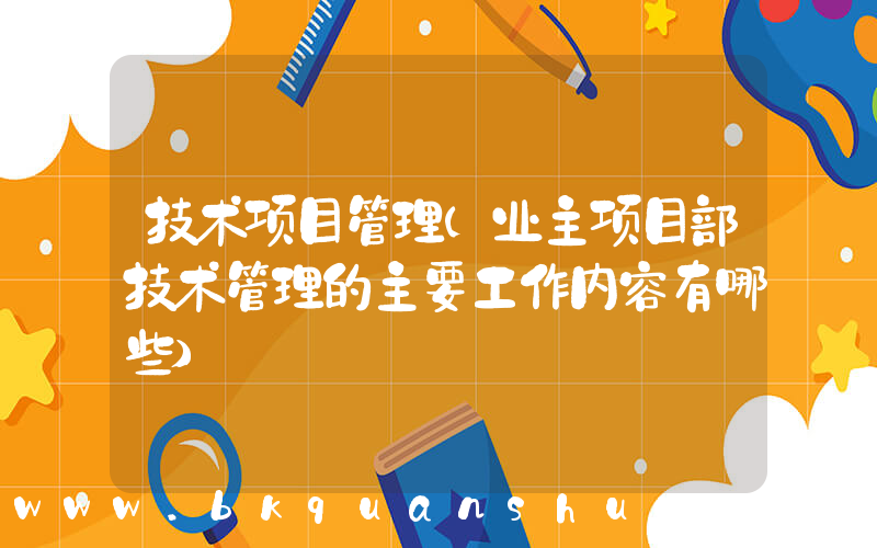 技术项目管理(业主项目部技术管理的主要工作内容有哪些)