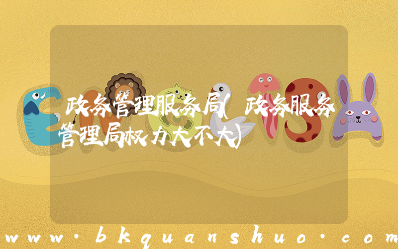 政务管理服务局(政务服务管理局权力大不大)