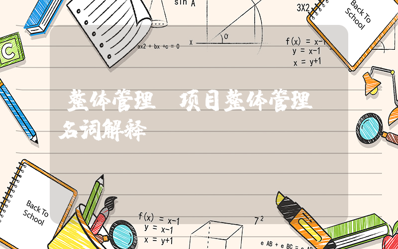 整体管理(项目整体管理(名词解释))