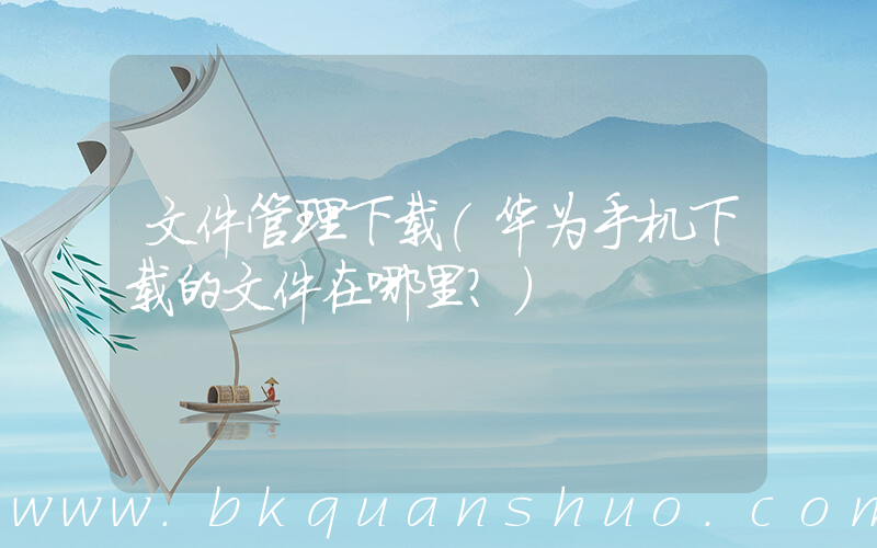 文件管理下载(华为手机下载的文件在哪里？)