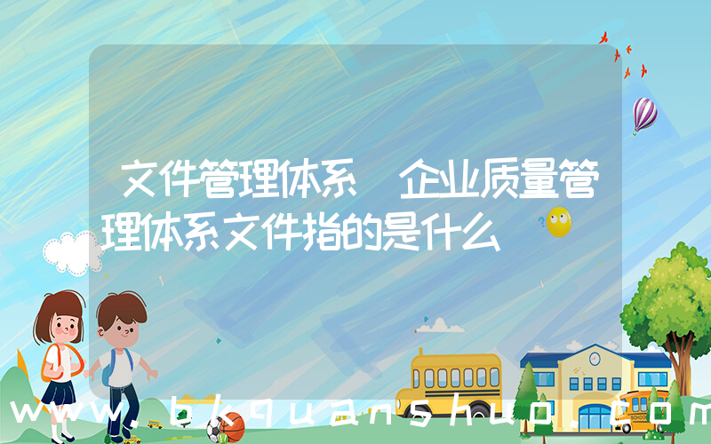 文件管理体系(企业质量管理体系文件指的是什么)