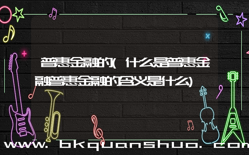 普惠金融的(什么是普惠金融普惠金融的含义是什么)