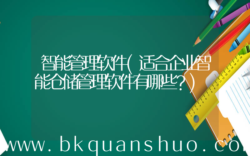 智能管理软件(适合企业智能仓储管理软件有哪些？)