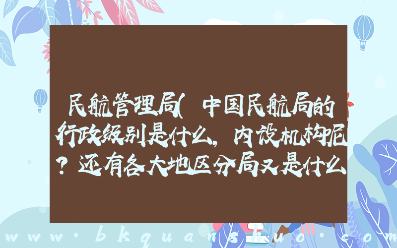 民航管理局(中国民航局的行政级别是什么，内设机构呢？还有各大地区分局又是什么级别？？)