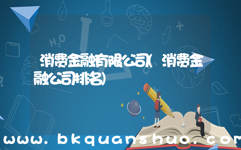 消费金融有限公司(消费金融公司排名)