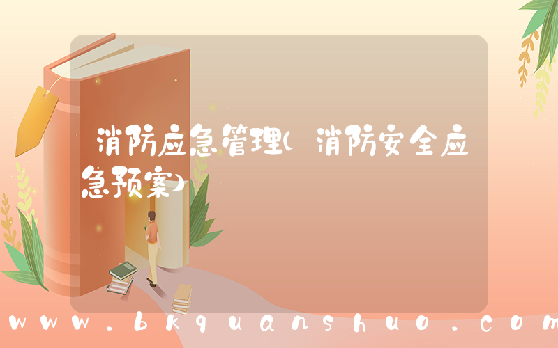 消防应急管理(消防安全应急预案)