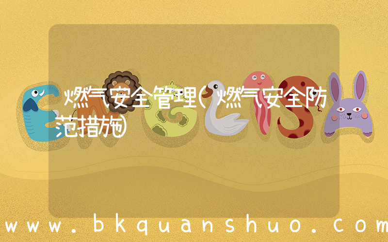 燃气安全管理(燃气安全防范措施)