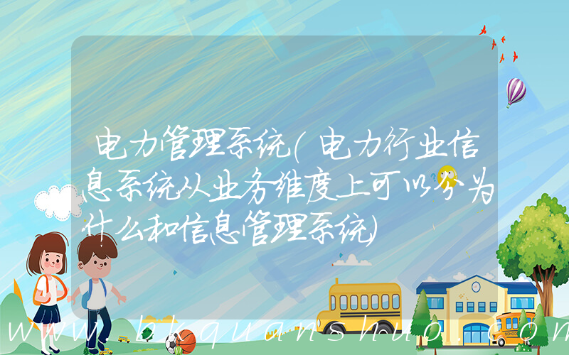 电力管理系统(电力行业信息系统从业务维度上可以分为什么和信息管理系统)