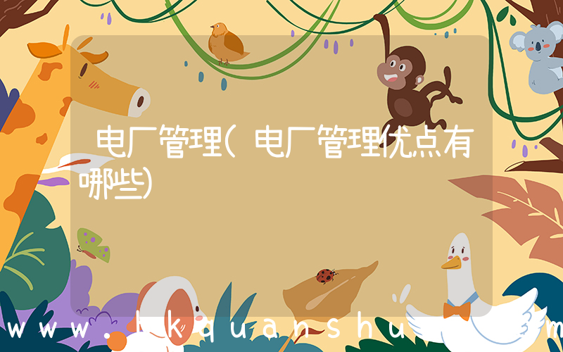 电厂管理(电厂管理优点有哪些)