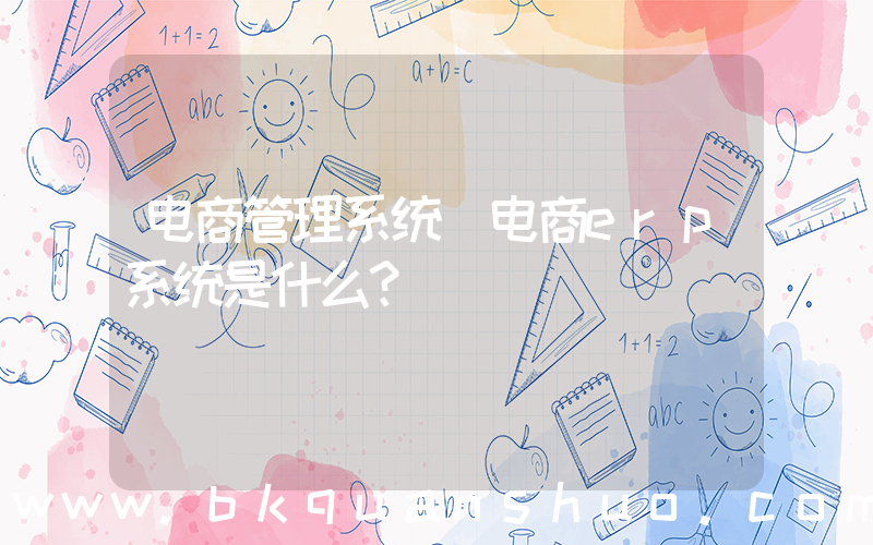 电商管理系统(电商erp系统是什么？)