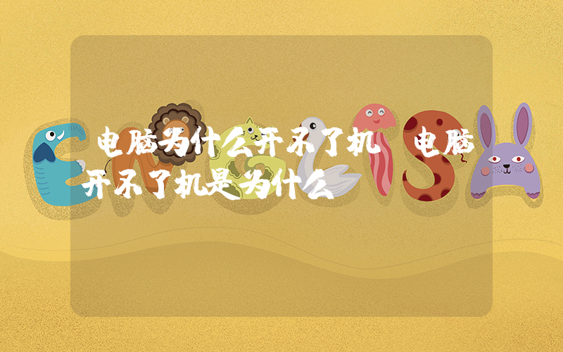 电脑为什么开不了机(电脑开不了机是为什么？)
