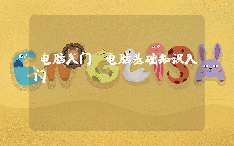 电脑入门(电脑基础知识入门)