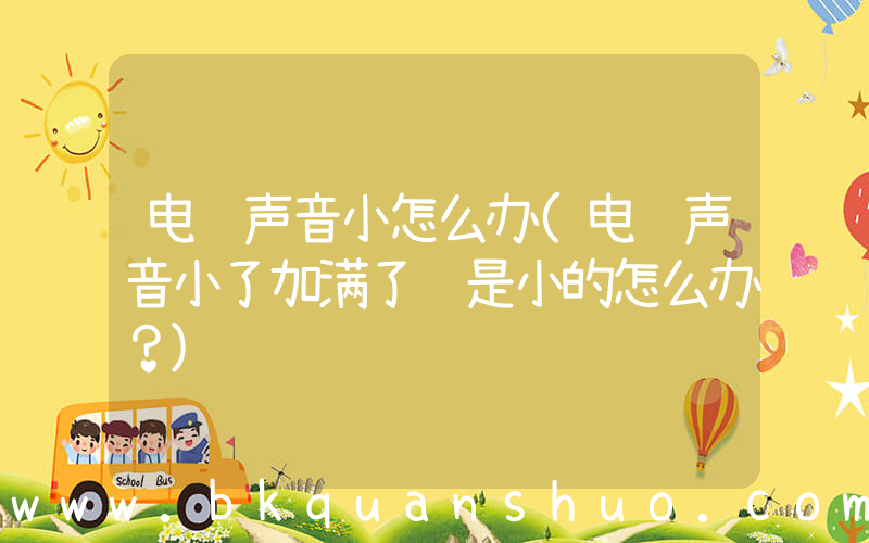 电脑声音小怎么办(电脑声音小了加满了还是小的怎么办？)