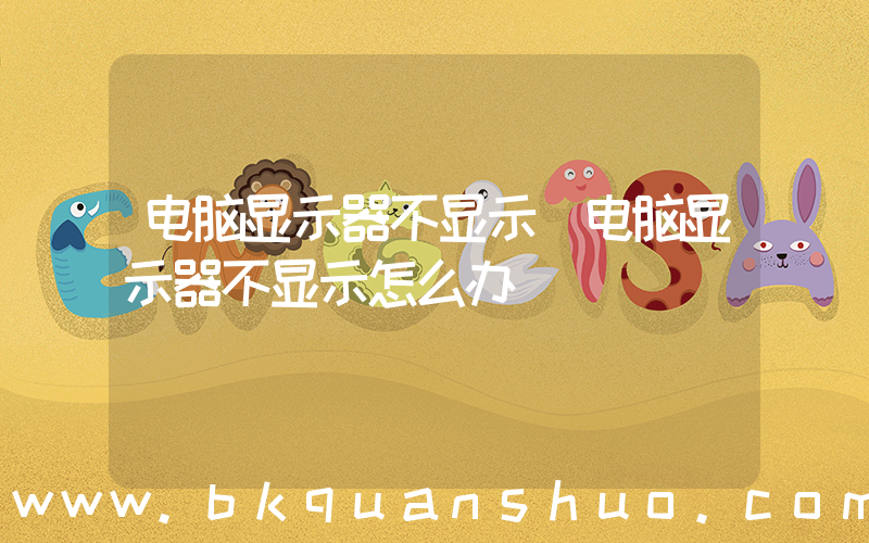 电脑显示器不显示(电脑显示器不显示怎么办)