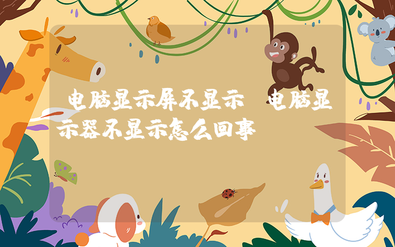电脑显示屏不显示(电脑显示器不显示怎么回事)