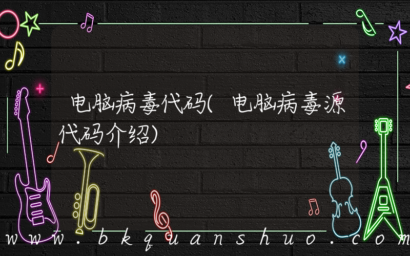 电脑病毒代码(电脑病毒源代码介绍)