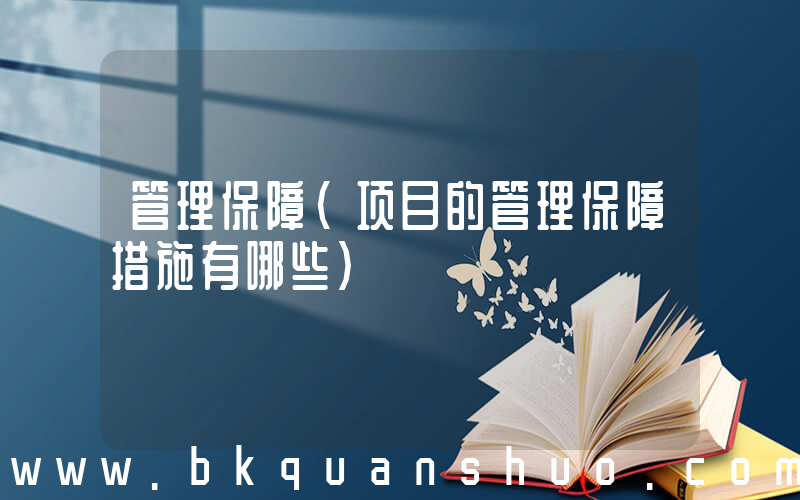 管理保障(项目的管理保障措施有哪些)